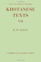 Indo-Scythian Studies: Being Khotanese Texts Volume VII