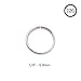 14KT White Gold Seamless Continuous Nose Hoop Ring 1/4