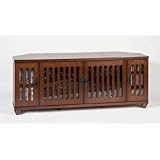 Leslie Dame 60 Inch Corner Plasma TV Stand (Walnut) TVCO-60WAL