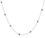 14k Yellow Gold Bezel Set Amethyst Station Necklace, 32"