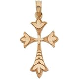 14K Yellow Gold Gothic Cross
