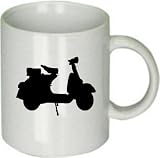 Vespa Silhouette Ceramic Drinking Mug