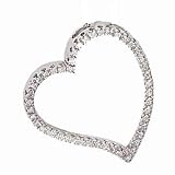 14k White Gold & Diamond Heart Pendant (0.34ctw)