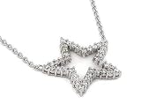 Filigree Fine Cz Star Necklace 18 (Sterling Silver)