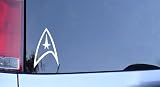 Star Trek Federation Logo Vinyl Decal - White Window Sticker Star Trek Federation Logo Vinyl Decal - White Window Sticker