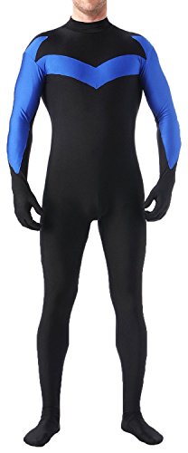 Riekinc Halloween Nightwing Cosplay Bodysuit Zentai Suit Costume