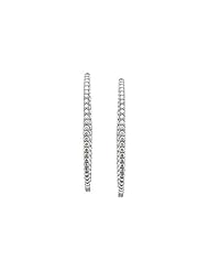 14K White Gold 5 ct. Diamond Hoop Earrings