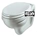 Klobrille Wc Garnitur mit Holzkern Toilettensitz Klodeckel WC-Sitz weiss