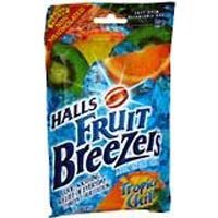 Halls Fruit Breezer Pectin Throat Drops Tropical Chill Bag - 25 Drops/ Bag, 1...