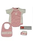 Cleveland Indians Baby Girls Pink creeper with bib and bootie