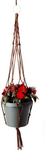 Macrame Plant Hanger Almond, New, Hand made,with 16mm Wood Beads, 38-40 inches