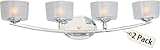 IMAGE OF Liz Jordan Lighting 991348 Polished Nickel Combo Pack Combo Pack - Package of 2 x 4 Light Bath Vanit