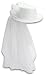 Straw Pearl Bridal Lace Western Wedding Hat LG/XL