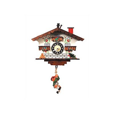 Clock with Swinging Boy and Chimneysweep
