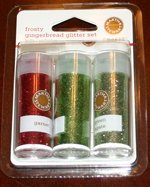 Martha Stewart Frosty Gingerbread Mini Glitter 4 Pcs