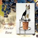 German Shepherd Dog Wine Bottle Stopper - Tan & Black