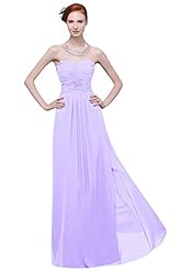 Strapless Chiffon Open-Back Ruched Sleeveless Sweetheart Mother-of-the-Bride Dress 