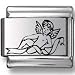 Angel Lying Down Laser Italian Charm