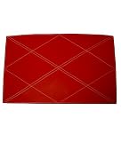 Faux Leather Diamond Placemat - Cranberry by AdV