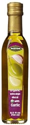 Mantova Garlic Organic Flavored Extra Virgin Olive Oil, Bottles, 8.5 oz