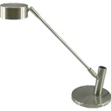 Normande Lighting LED Desk Lamp. 14.5' in Height with Brushed Steel Finish