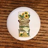 FLOWERS BLUE SKIES SUNNY DAYS FLOWER DRAWER PULLS KNOBS