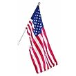 Valley Forge Flag Kit, includes  30-Inch x 50-Inch Dyed Nylon United States Flag with Brushed Aluminum Pole, and 2 Position  Power Coated Aluminum  Bracket