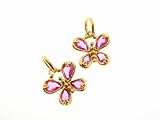 Pink Sapphire Butterfly Charms by Temple St.Clair