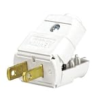 Leviton 016-00101-0WP 2 Wire Plug, Light Duty, Polarized, White