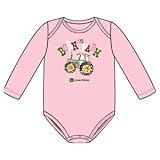 John Deere Baby Pink 'Born To Farm' Long Sleeve Onesie (3-24 Months) - LP33759