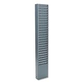 Buddy Products 25 Pocket Time Card Rack, Steel, 7 Inch Pocket Height, 4.375 Pocket Width, 2 x 30.125 x 5 Inches, Gray (0800-1)