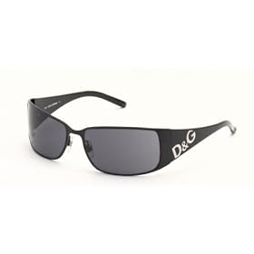 DOLCE & GABBANA D&G 6010 01/87 BLACK METAL SUNGLASSES