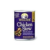 Wellness Canned Dog Food for Adult Dogs, Chicken Stew with peas and Carrots (Pack of 12 12.5 Ounce Cans)