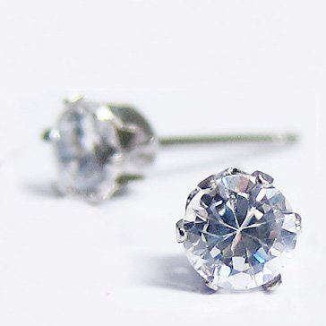 【ノーブランド品】イーアリス 2個で1ペア 316Lステンレス ピアス CZダイヤモンドピアス