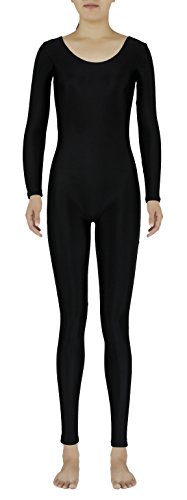 JustinCostume Women's Spandex Scoop Neck Long Sleeve Unitard Bodysuit