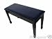 Ebony Leather Concert Grand Duet Piano Bench