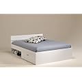 Pharao24 Bett mit Bettkasten weiss Ina 140x200