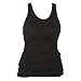 Black Solid Color Tunic Longer Length Tank shirt tee, 100% Cotton.