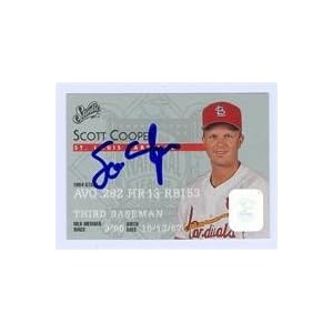 Buy Scott Cooper Autographed Hand Signed Baseball Card (St. Louis Cardinals)