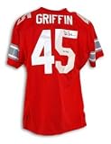 Archie Griffin Signed Ohio State Buckeyes Red Throwback Jersey - HT 74,75