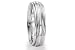 BENCHMARK 14K White Gold 6mm Carved Ring (Sz 4 - 8)