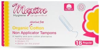Maxim Hygiene 100% Certified Organic Cotton 16 count Tampons without Applicator