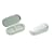Oblong Silver Plated Dual Compartment Pillbox with Mirror