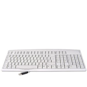 Ez-9900 USB 107-Key Spanish Keyboard (White)