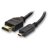 Fosmon Micro HDMI High Speed Male to HDMI Male Cable for HTC EVO 4G (6 Ft)
