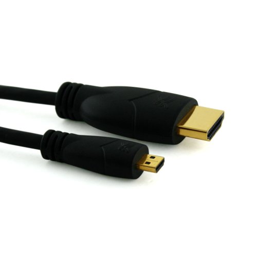 Cablesson Basic High Speed 3m Micro ‘Type D’ HDMI to HDMI Cable with Ethernet – (v1.4) – 24k Gold Plated Plugs – Audio Ideal For Connecting HD Devices using the new Micro HDMI connector like a Camcorder,Mobile Phone to PC or HD TV