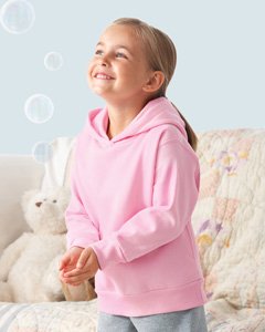 Rabbit Skins Toddler 7.5 oz. Fleece Pullover Hood - WHITE - 2T