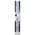 Posseik 5412 99 Hochschrank Nizza wei� Hochglanz anthrazit