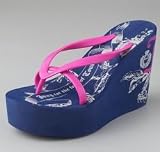 314t6VLfcKL. SL160  Juicy Couture Ginger Wedge Flip Flop, Hot Pink