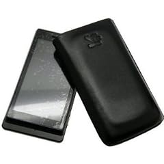 Motorola Milestone - Leder Etui Tasche *Lasche mit Rueckzugfunktion* (Original SunCase) in der Farbe Schwarz